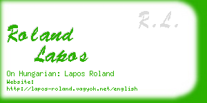 roland lapos business card